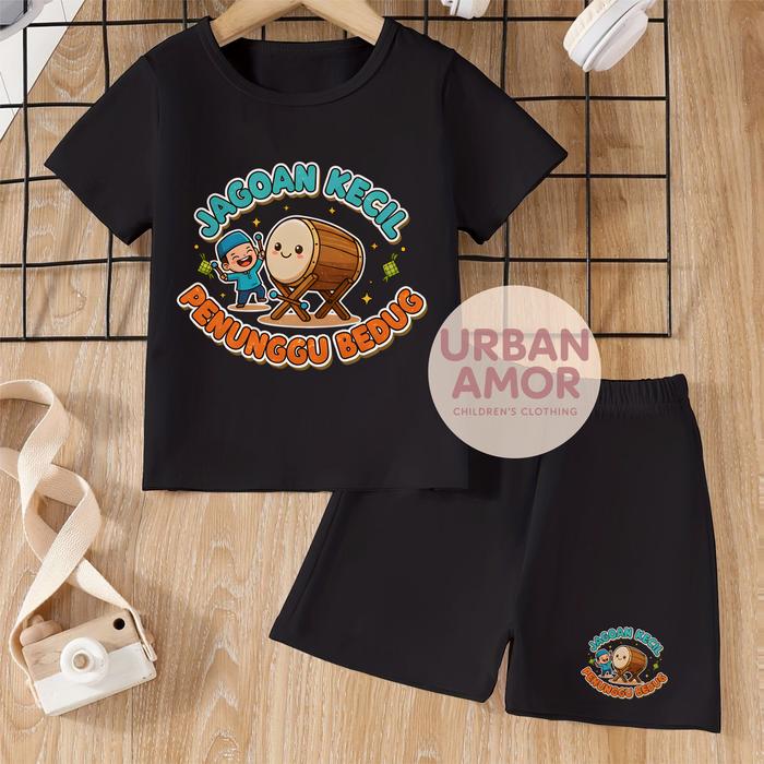 Urban Amor Setelan Anak Cewek Cowok Tema Lebaran Gambar Kata Kata Jagoan Kecil Penunggu Bedug