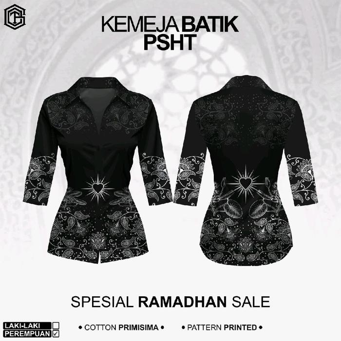 Kemeja Batik Srikandi Psht Terate Kemeja Batik Wanita Kemeja Batik Srikandi Sh Terate Fullprint