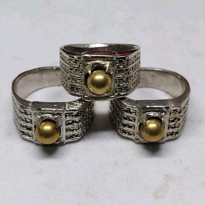 Cincin akik mustika lipan dari kuningan/badar emas