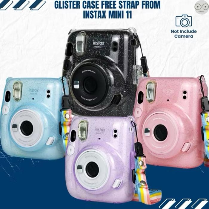 CASE CASING INSTAX MINI 11 FREE SHOULDER STRAP/HARDCASE INSTAX MINI 11/GLISTER CASE