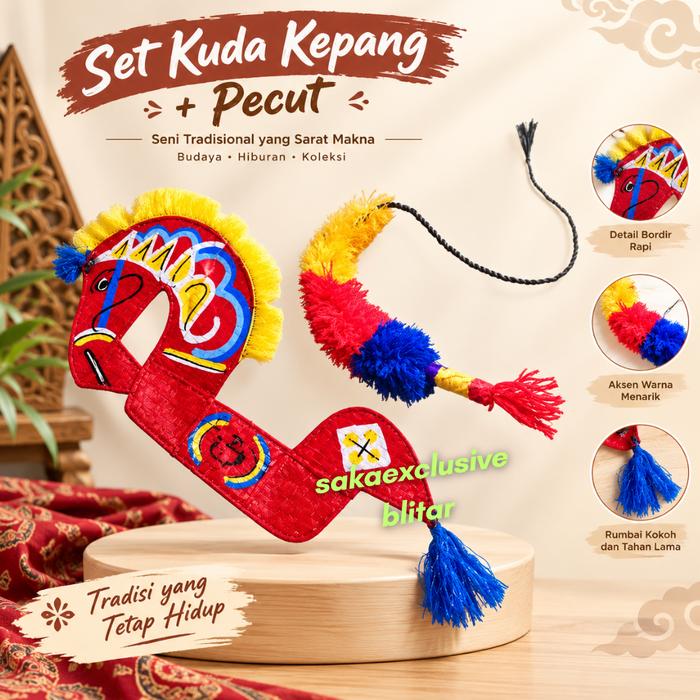 Set Kuda kepang + Pecut | Jaranan Kuda Lumping & Pecut | Mainan Anak Mberot