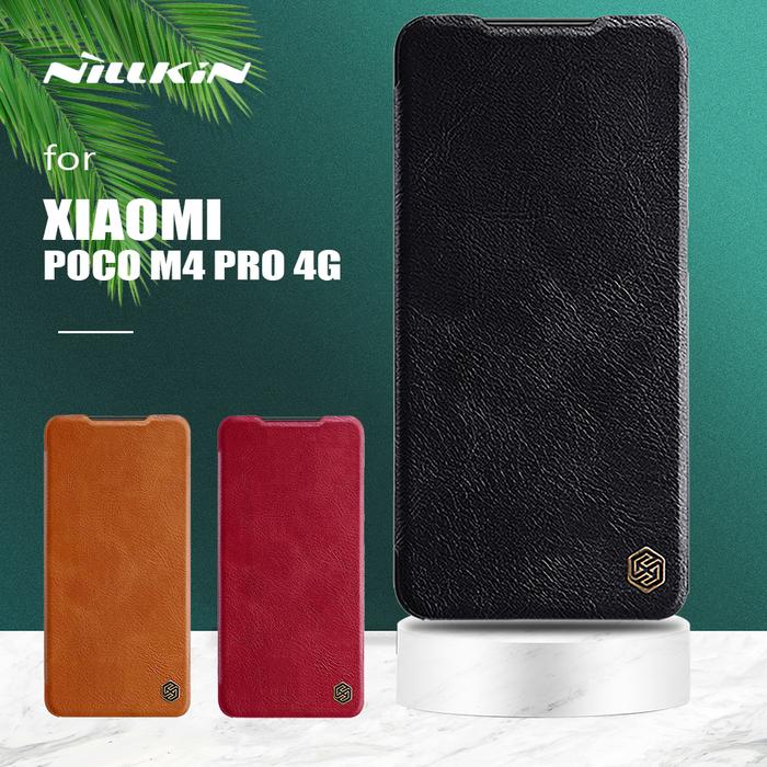for Xiaomi Poco M4 Pro 4G Case Nillkin Qin Luxury Flip Leather Case