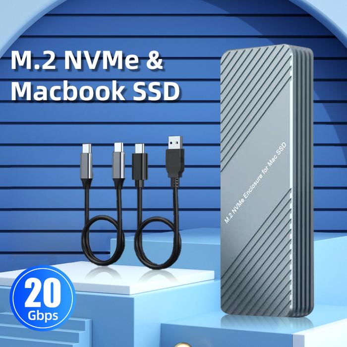 SSD Enclosure USB-C 3.2 Suit M.2 Nvme SSD 12+16 PIN for Apple