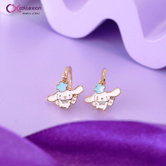 Collexion Cinnamonroll Ue Vanilla Milk Anting Anak Lapis Emas Gold Plated Earring