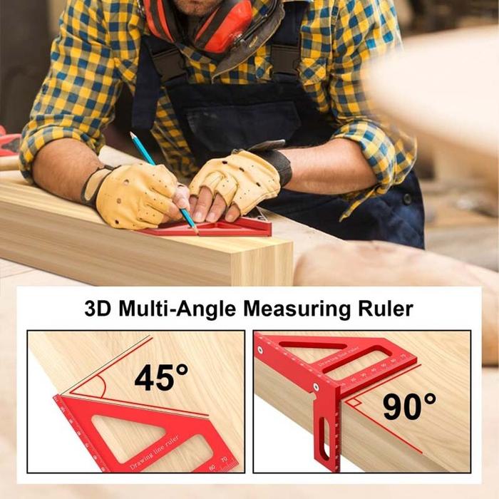 Penggaris Siku Serbaguna Penggaris Segitiga Siku Penggaris Woodworking Woodworking Ruler Untuk Pertu