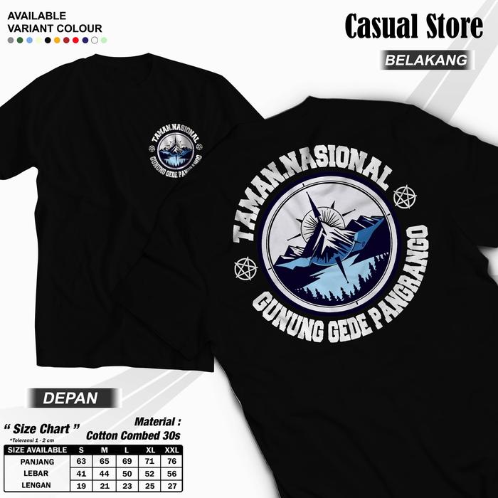 BAJU GUNUNG / KAOS GUNUNG / BAJU GUNUNG GEDE PANGRANGO / KAOS OUTDOOR