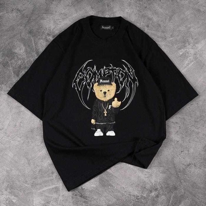 Kaos Oversize Wanita Bear Fennel