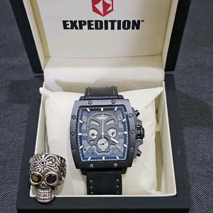 Jam Tangan Pria Expedition Skull 6688 Limited Edition NOS