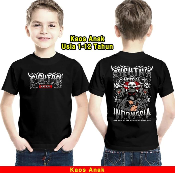 Kaos Anak Fighter Netral Indonesia DB Nyaman dan adem Unisex