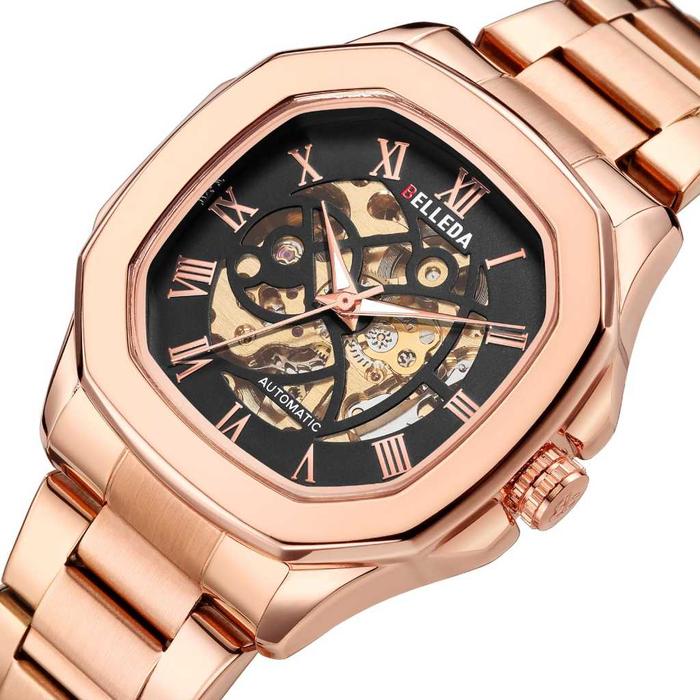 【NEW】 JAM TANGAN PRIA BELLEDA 9484 RANTAI OTOMATIS AKTIF ANTI AIR STAINLESS SMILE