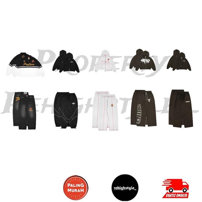 ZIP HOODIE BOXY PREFACE ROYAL RUGBY BLACK & WHITE / IVY LEAGUE BLACK / HONOR LINES MISTY / HONOR LIN