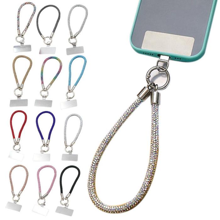 Rhinestone Phone Lanyard For iPhone & Android Smart Phone Crystal Wrist Strap Bling Phone Strap with