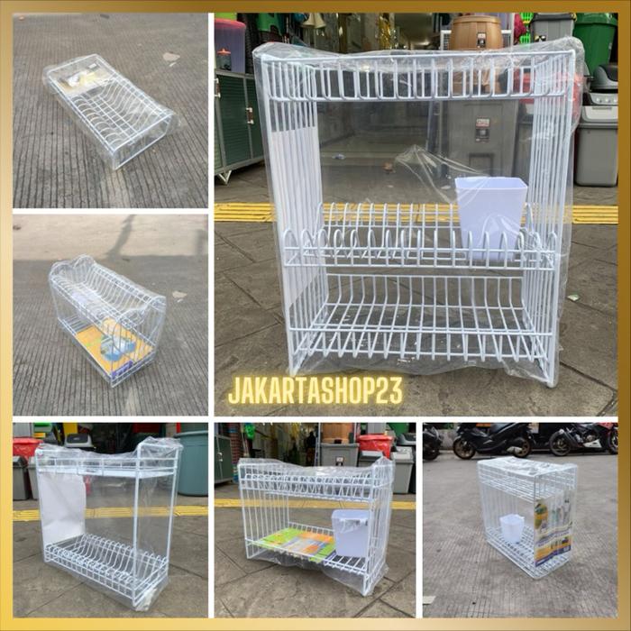 READY MODELLINE - Rak Piring Gelas Susun 3 + Tempat Sendok / Rak Piring Susun 3 + Tempat Sendok / Ra