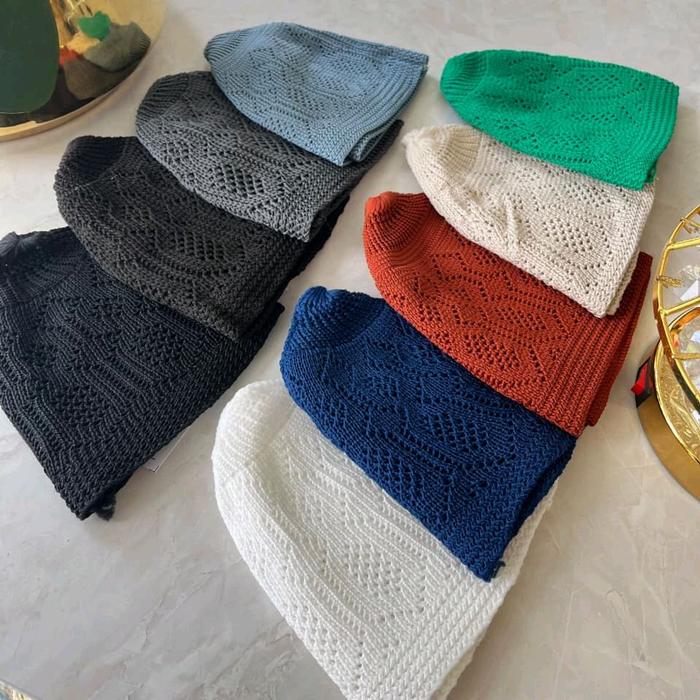 Peci rajut mercan | Peci rajut warna | Mercan
