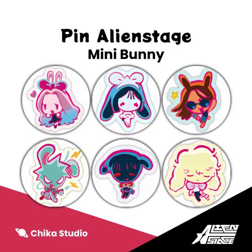 [Alien Stage Fan Merchandise] Pin Button Peniti & Magnet Alien Stage - Mini Bunny | 32mm 44mm 58mm