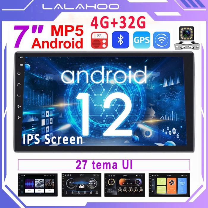 7/9/10 Inch Car Android 12 Navigasi 4+32G IPS Screen Head Unit Untuk