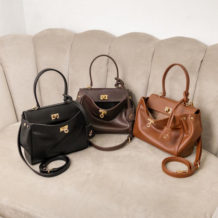 Boston Bag Small Medium - Tas Bahu Elegan Kulit Sintetis Wanita Jana Indonesia