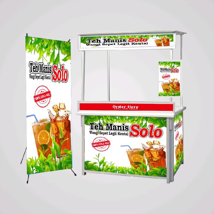 Booth Portable / Meja Lipat / Gerobak Alumunium / Event desk / Stand