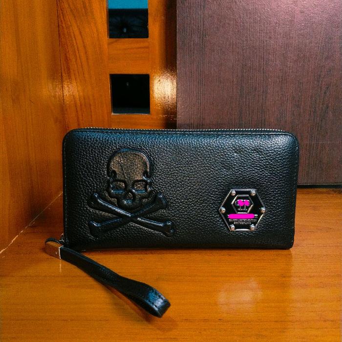 dompet panjang tengkorak (pp) kulit (second)