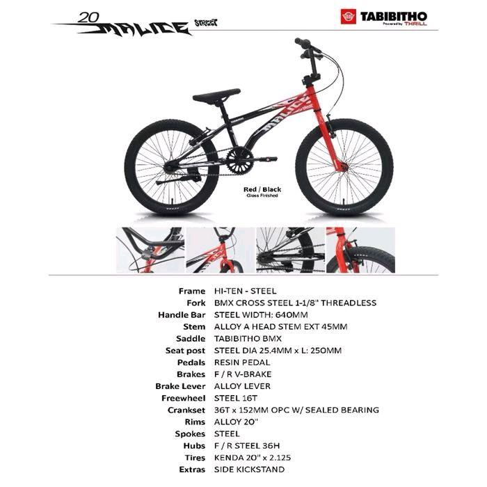 SEPEDA BMX 20 TABIBITHO MALICE STREET ONE SPEED