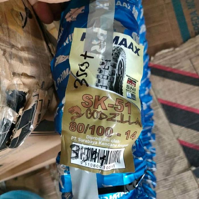 Ban primax matic trail catok tahu Godzilla ring 14 ukuran 80 90 100