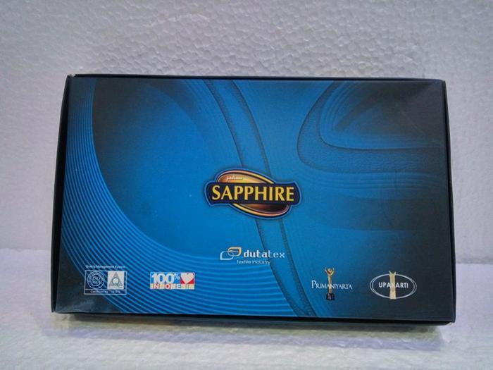 1 KODI (20 BH) KAIN SARUNG MUSLIM PRIA DEWASA MERK SAPPHIRE PUTIH