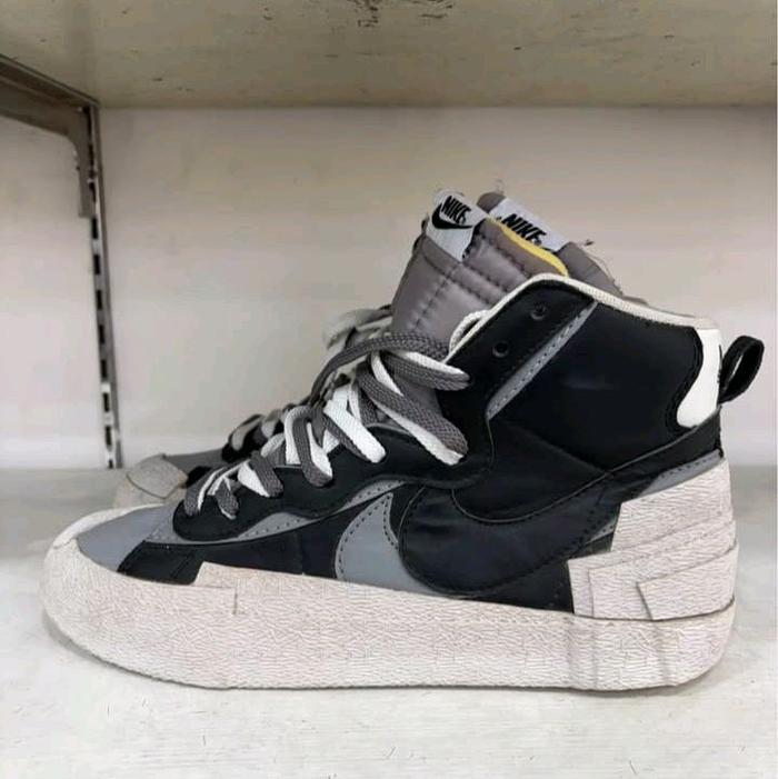 Sepatu Nike Mid Blazer Black Gray Size 42 Second