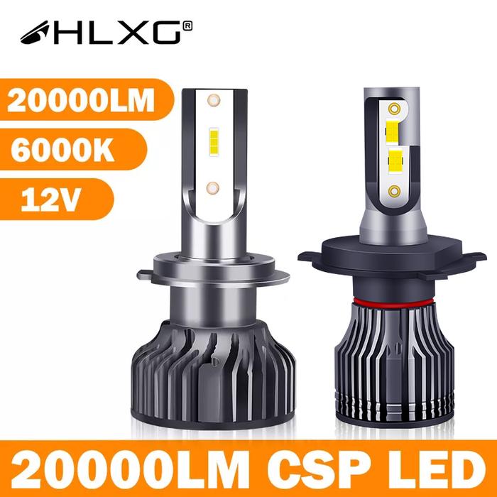 HLXG Turbo H1 H4 H7 Led H11 HB3 9005 HB4 9006 Headlights Mini 20000LM
