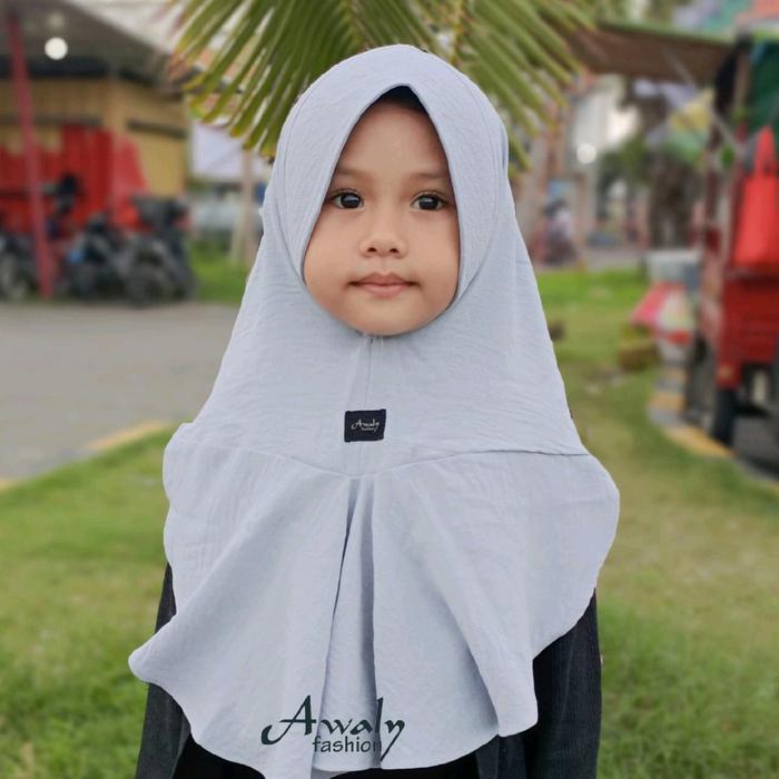 Jilbab Anak Bergo Crinkle - Muslim Fashion