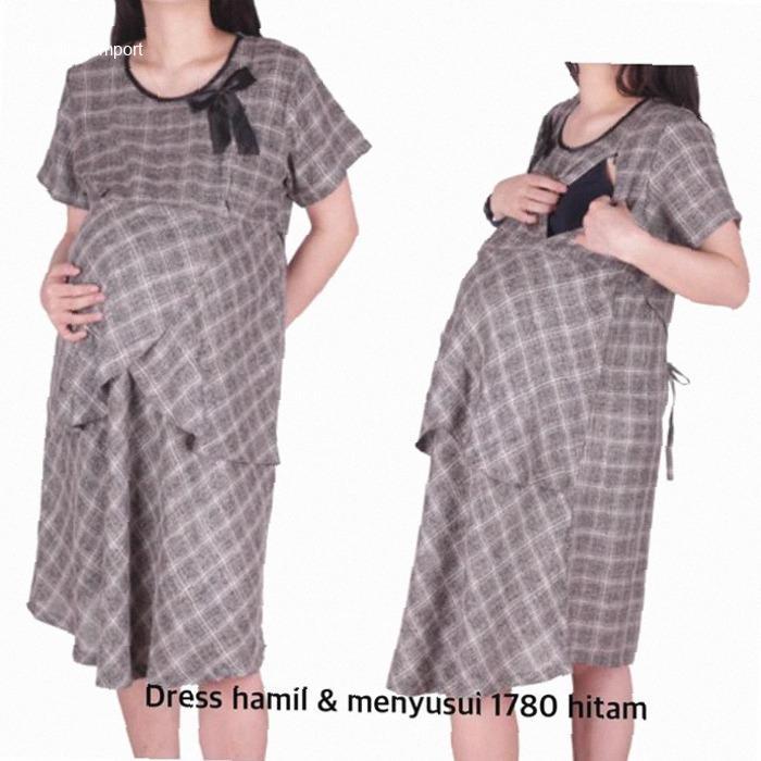 Dress hamil menyusui 1780* baju hamil | Kekinian