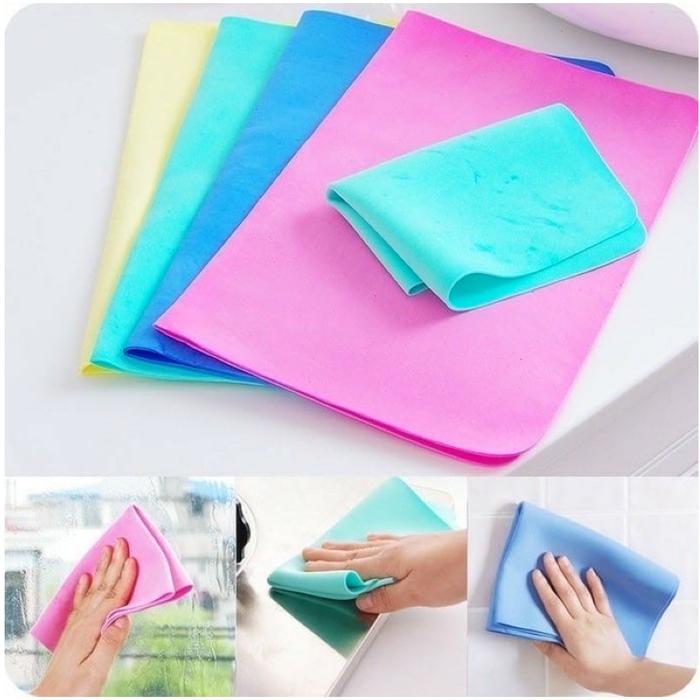 Lap Kanebo Monster 32x21 cm Serat Polos Lembaran Microfiber Kain Serbaguna Dapur Mobil Motor Bagus
