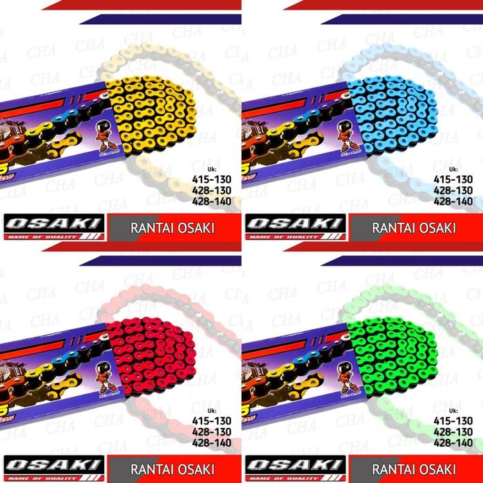 Rantai Motor/Motorcycle Chain OSAKI Warna 415  428 Rantai Sepeda Motor Warna