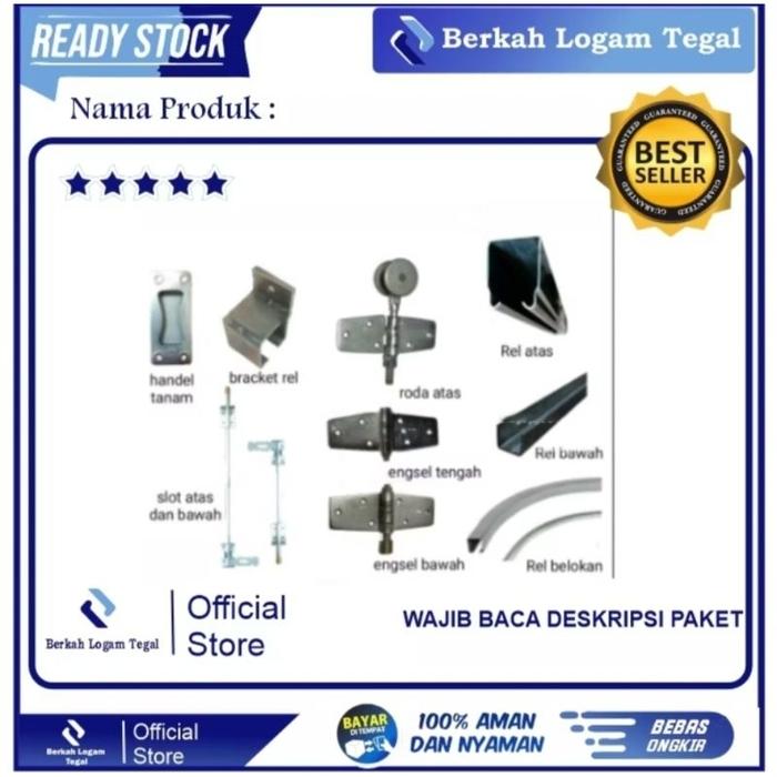 Paket 3 daun pintu aksesoris part pintu