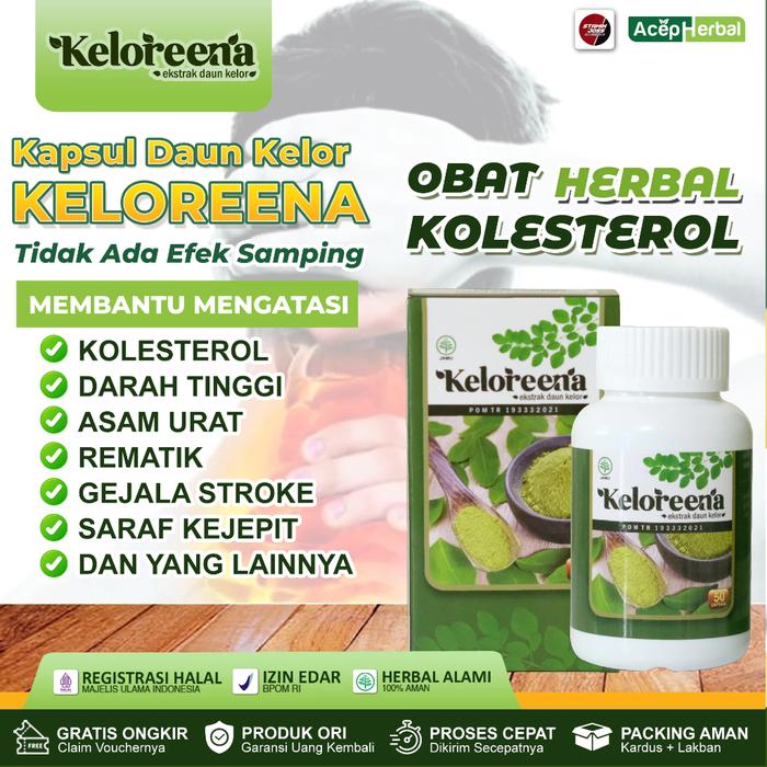 OBAT KOLESTEROL DAN ASAM URAT PENURUN KOLESTEROL DARAH TINGGI HIPERTENSI HERBAL KELOREENA EKSTRAK DA