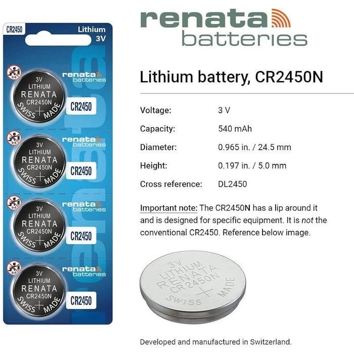 Baterai Renata Cr2450 2450N Cr 2450 Battery Renata Cr2450 2450N Cr 2450 Batre Renata Cr2450 Cr 2450 