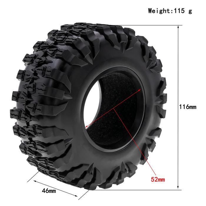 4 buah 100X43mm ban roda ban 17Mm Hex pengganti untuk Arrma