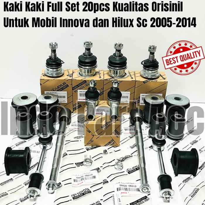 Terbaru Bushing Arm Set - Ball Joint - Tie Rod - Rack End - Link Stabil - Karet Stabil Toyota Innova