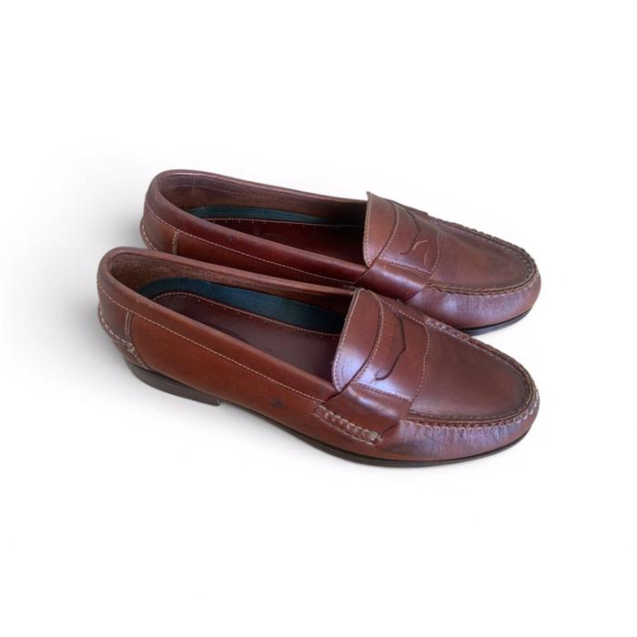 Gh Bass Weejuns Penny Loafer Tassle brown leather Size 42 eur 8uk 27 cm   Mens Larson Lug Weejuns Pe