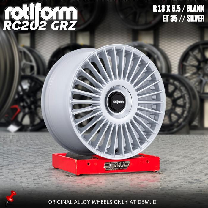 Velg Pelek Mobil ROTIFORM RC202 GRZ R18 18x8.5 Blank et 35 Silver 5x100 5x108 5x112 5x114.3 5x120 Au