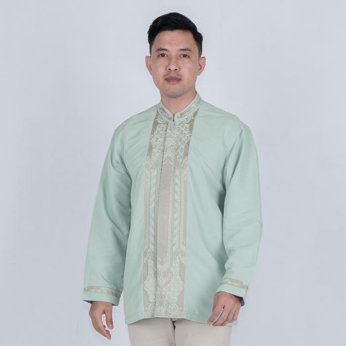 Terbaru Benhill Taqwa Koko Bordir Pria Panjang Mint 2545-46-47-32Y Muslim Nyaman Dewasa