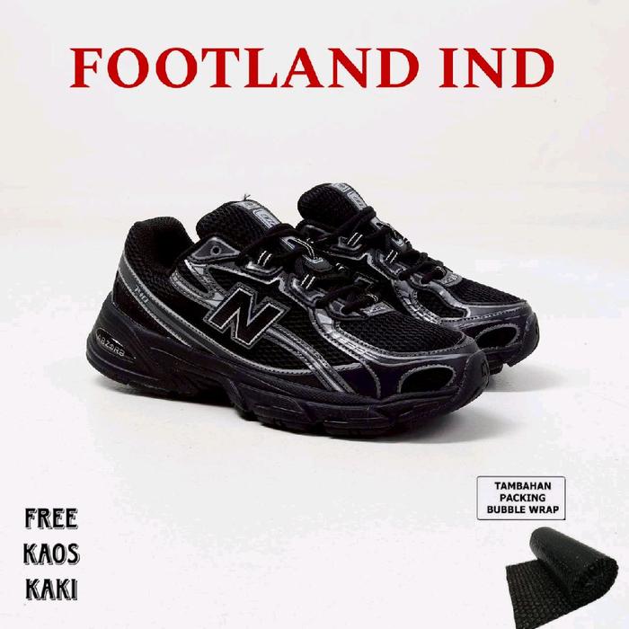 SEPATU SNEAKERS PRIA NB 740 V2 BLACK SILVER 100% ORIGINAL BNIB