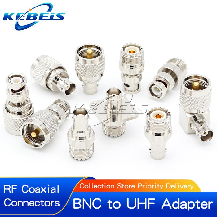 1Pcs BNC to UHF Adapter SO239 PL259 UHF Male Female To BNC Male Female Connector Q9 BNC To UHF/M RF