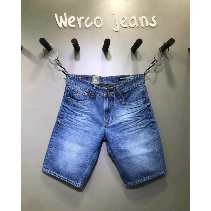 celana jeans pendek werco original terbaru/celana jeans pendek werco masa kni/celana jeans pendek we