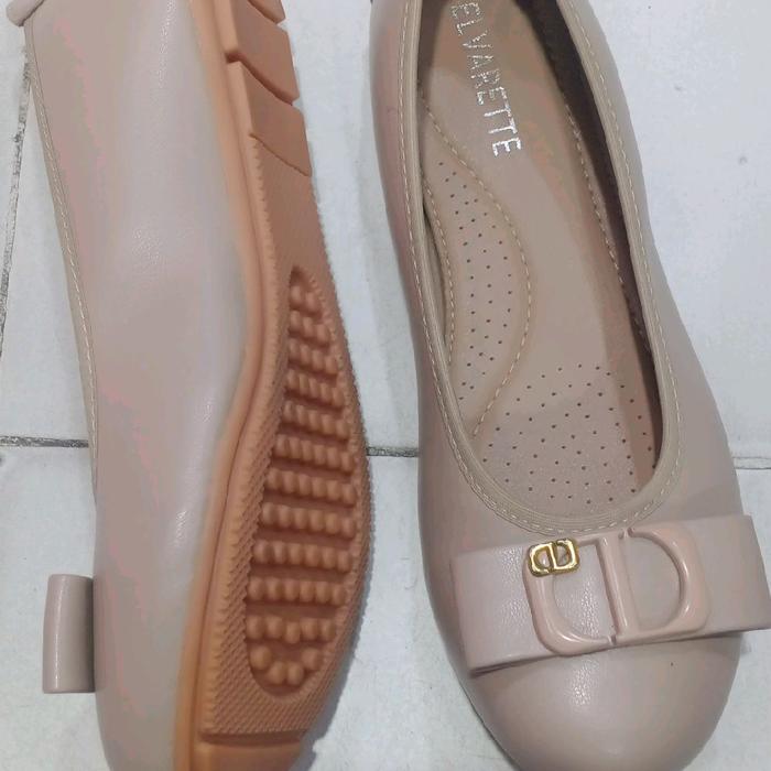 sepatu panses tapak karet Elvarette paling nyaman size 36-37 Shoes Hitam