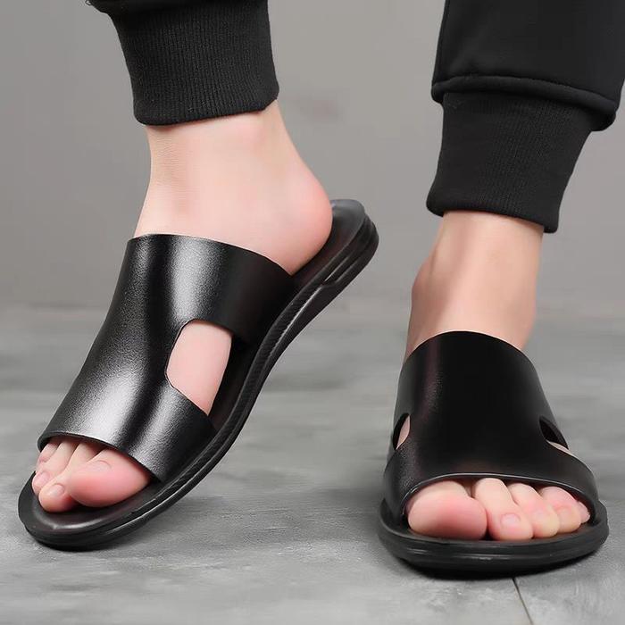 EMJY Sandal Slop Pria Koak Anti Slip Elegan Sendal Karet High Durability Nyaman Fashionable Casual M