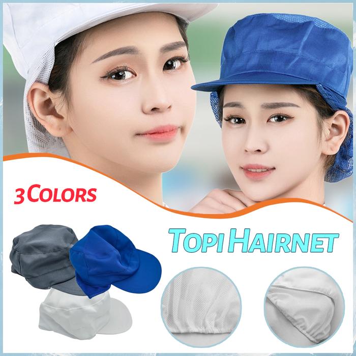 Hair Net Topi Koki Visor Jaring Dewasa Cocok Untuk Pekerja Dapur Pabrik Makanan Anti Minyak Rambut R