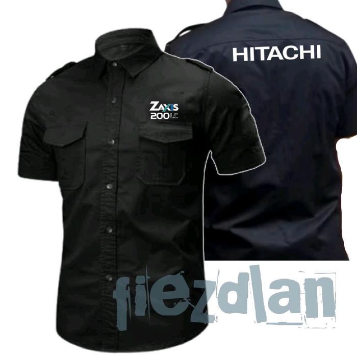 kemeja hitachi baju hitachi zaxis kemeja pdl tangan panjang/pendek hitachi zaxis