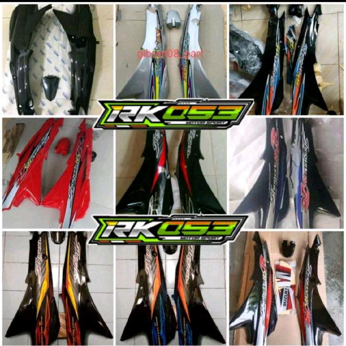 body belakang kanan kiri shogun r 125 + stiker bahan tebal bagus.