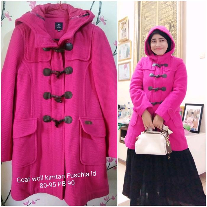Coat wol kimtan Pink Fuschia