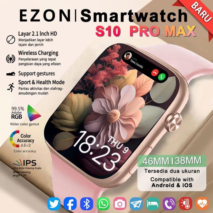 (READY STOCK) EZON-Samrt watch S10 Pro Max|S10 Mini Original with 1.81" |1.49"HD AMOLED Display GPS